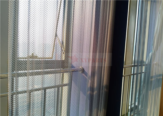 चांदी के रंग धातु का तार चिलमन 1.2 मिमी कार्यालय खिड़की के पर्दे के रूप में उपयोग किया जाता है